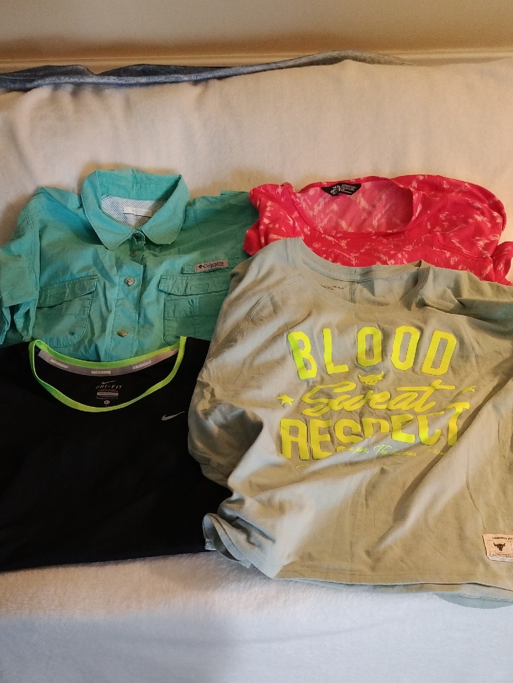 Columbia PFG North Face Nike Under Armour Project Rock Shirt Bundle Women's L